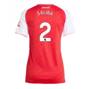 Arsenal William Saliba #2 Replika Hjemmebanetrøje Dame 2025-26 Kortærmet